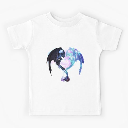 Dragon Heart Toothless and Light Fury Kids T-Shirt