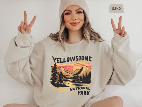 Retro YStone National Park Sweatshirt, Vintage Western Sweatshirt, Hiking Adventure Jumper, Gift for Nature