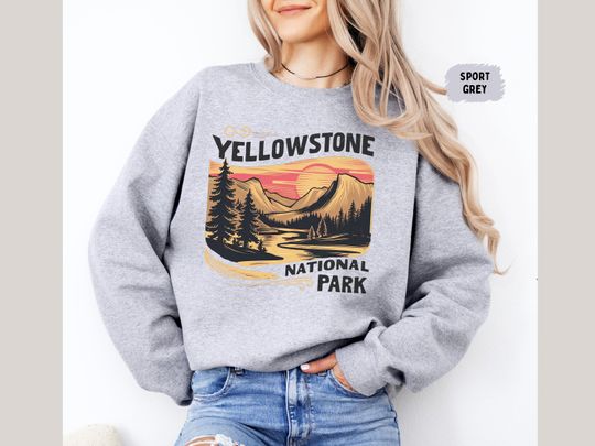 Discover Retro YStone National Park Sweatshirt, Vintage Western Sweatshirt, Hiking Adventure Jumper, Gift for Nature
