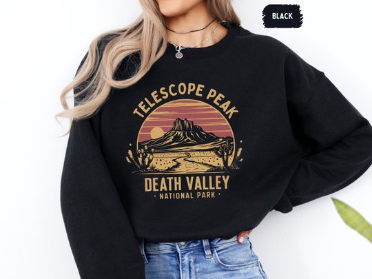 Telescope Peak Death Valley Sweatshirt, National Park Sweatshirt, Mountain Jumper, Nature Lover Gift, Hiking Adventure Apparel