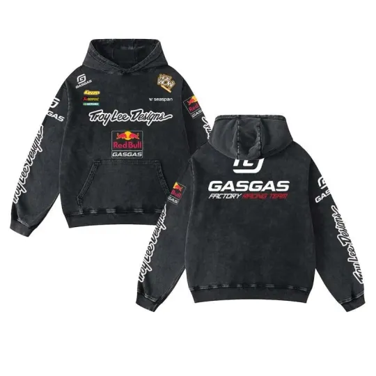 Discover Motorcycle Apparel GasGas Factory Racing Washed Hoodie MotoGP World Champion