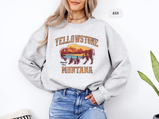 Discover Retro YStone National Park Sweatshirt, Vintage Western Sweatshirt, Hiking Adventure Jumper, Gift for Nature