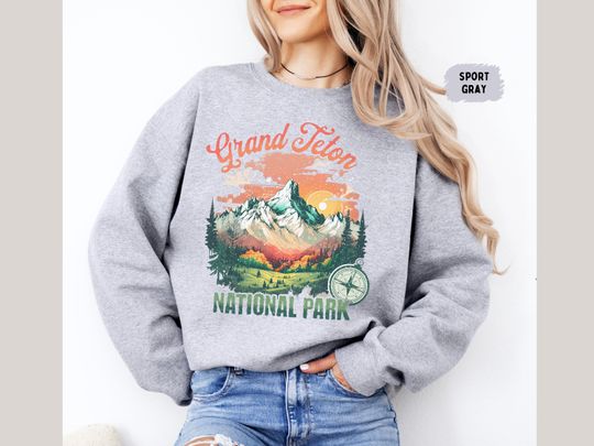 Discover Grand Teton National Park Sweatshirt, Wyoming State Park Sweater, Grand Teton Granola Girl Camping Sweatshirt, Grand Teton gifts Hiking Sweatshirt