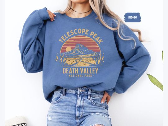 Discover Telescope Peak Death Valley Sweatshirt, National Park Sweatshirt, Mountain Jumper Sweatshirt, Nature Lover Gift, Hiking Adventure Apparel