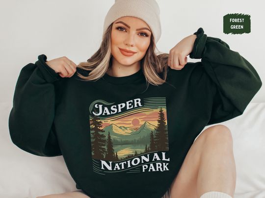 Discover Jasper National Park Sweatshirt, Vintage Jasper Sweatshirt, Jasper Sweater, Canadian Rockies Sweatshirt, Rocky Mountains Sweatshirt, Canada gift