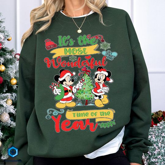 Discover It's The Most Wonderful Time Of The Year Christmas Shirt, Mickey and Friends Shirt, Disneyland Christmas Shirt, Christmas Party Shirt
