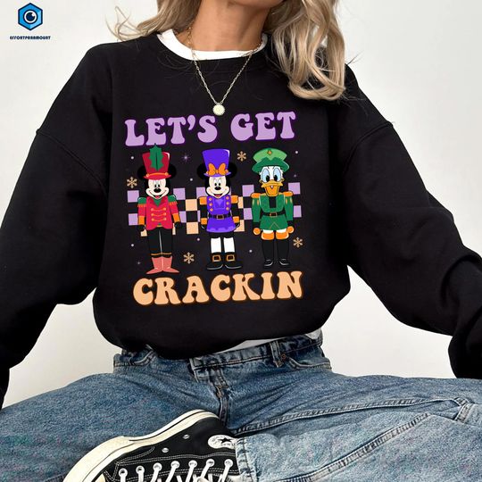 Discover Lets Get Crackin' Shirt, Disneyland Christmas Shirt, Mickey and Friends Christmas Shirt, Disneyland Shirt,Family Xmas Shirt, Christmas Party