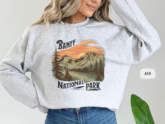 Discover Vintage Banff National Park Sweatshirt, Banff Sweatshirt, Banff Sweater Canadian Rockies gift Rocky Mountains