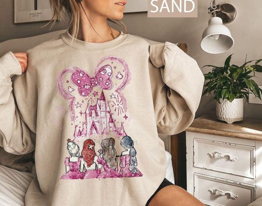 Discover Retro Disney Princess Castle Pink Christmas Shirt, Disney Christmas Shirt, Princess Christmas Shirt, Christmas Castle Shirt, Christmas Shirt