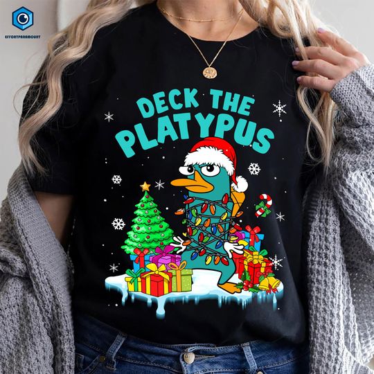 Deck The Platypus Xmas Shirt | Phineas And Ferb Perry Christmas Shirt | Perry The Platypus Shirt | Platypus Xmas Shirt