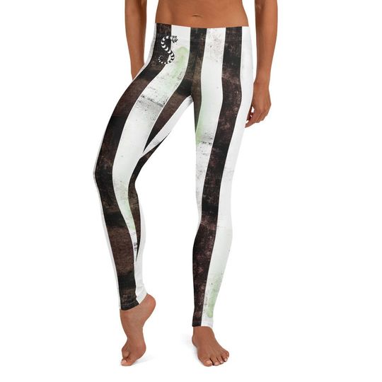 Beetle Ghost Leggings – Comfortable High Waist Yoga Pants for Women