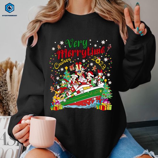 Discover Mickey & Friends Christmas Cruise Shirt, Very Merrytime Cruise, Magic Kingdom Cruise Shirt, Happy Christmas Shirt, Christmas Cruise Shirts