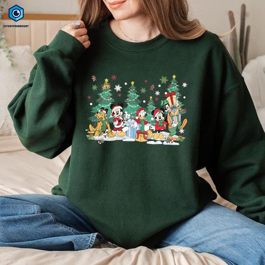 Discover Mickey and Friends Christmas Tree shirt, Mickeys Very Merry Christmas, Disneyland Christmas Shirt, Family Holiday Shirt,Christmas Sweatshirt