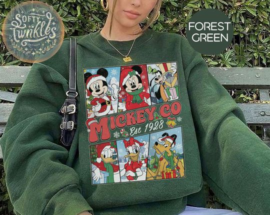 Discover Vintage Mickey and Friends Christmas Shirt, Mickey and Co Christmas T-shirt, Disney Family Christmas, Disneyland Christmas Tee, Disney Xmas