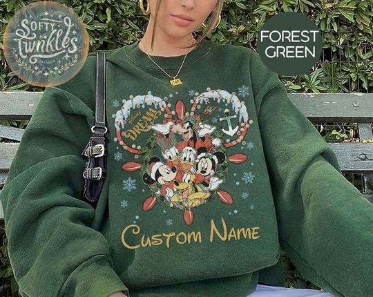 Discover Personalized Mickey & Friends Disney Cruise Line Christmas Shirt, Very Merrytime Cruises 2024 shirt, Disney Cruise Family Matching Shirts