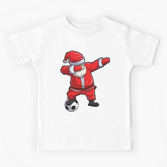 Dabbing Santa Soccer T Shirt Claus Christmas Funny Dab X-mas Kids T-Shirt