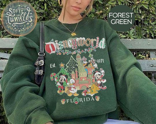 Discover Vintage Disneyworld Christmas Shirts, Mickey and Friends Christmas Shirt, Disneyworld Christmas Sweatshirt, Disney Christmas Family Shirts