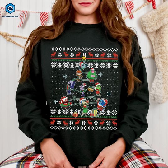 Discover Inside Out 2 Ugly Christmas Sweatshirt, Inside Out Emotions Christmas Tree Shirt, Inside Out Christmas Sweater, Disneyland Inside Out Shirt