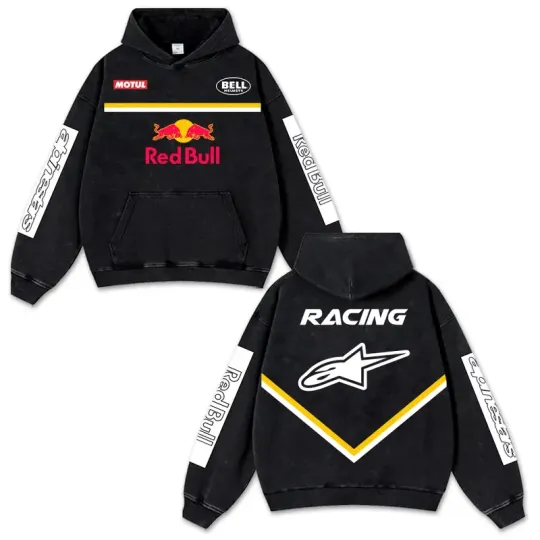 Discover Retro Red Alpinestar Racing Washed Hoodie MotoGP World Champion