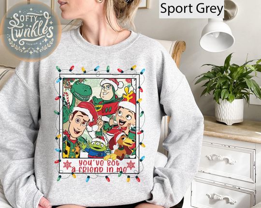 Discover Toy Story Polaroid Disney Christmas Shirt, You've got a friend in me Woody Buzz Lightyear Christmas Sweatshirt, WDW Disneyland X-mas Shirt