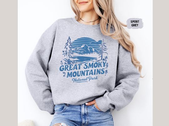 Discover Vintage Great Smoky Mountains Sweatshirt, Tennessee Sweatshirt, Great Smoky Mountains National Park gifts