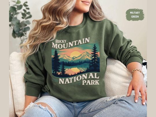 Discover Rocky Mountain National Park Sweatshirt, Vintage Colorado Sweatshirt, Retro Rocky Mountain National Park gifts