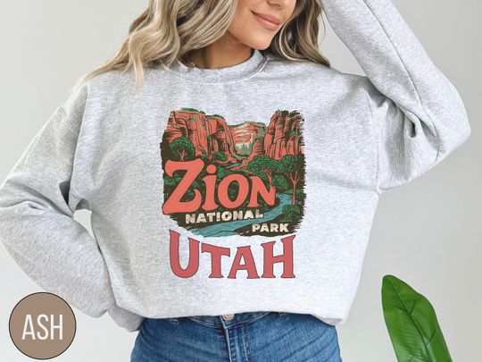 Discover Zion National Park Sweatshirt, Vintage Utah Sweatshirt, Zion National Park gifts, Zion National Park Sweatshirt