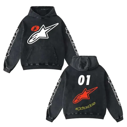 Discover Retro 01 Alpinestar Sport Washed Hoodie MotoGP World Champion