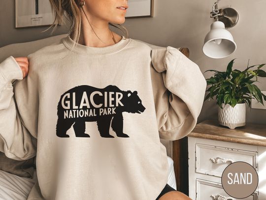 Discover Glacier National Park Sweatshirt, Vintage Montana Sweatshirt, Glacier National Park gifts, Glacier Souvenir Hiking, Camping Trip sweater