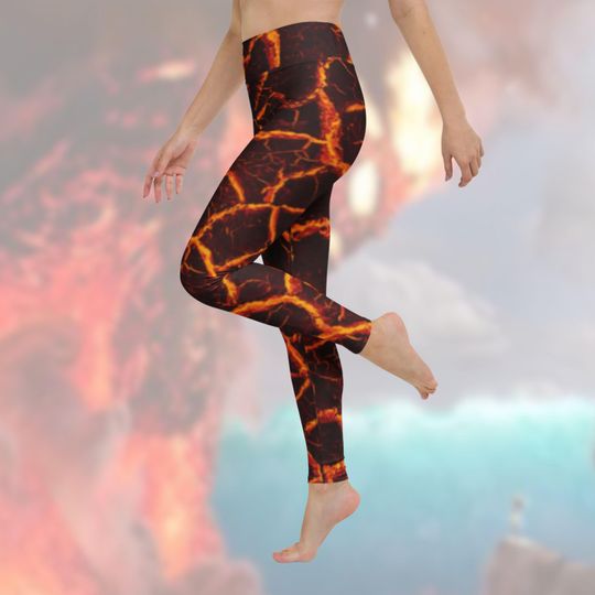 Discover Te Ka Leggings womens Moana costume Te Fiti Lava monster run Disney