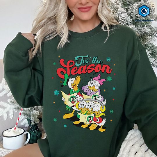 Discover Tis The Season Donald Daisy Duck Huey, Dewey, and Louie  T-shirt, Huey Dewey Louie Christmas Shirt, Mickeys Very Xmas, Xmas Matching Family
