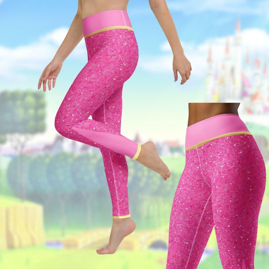Sleeping Beauty Leggings Aurora Disney princess womens pants run Disney