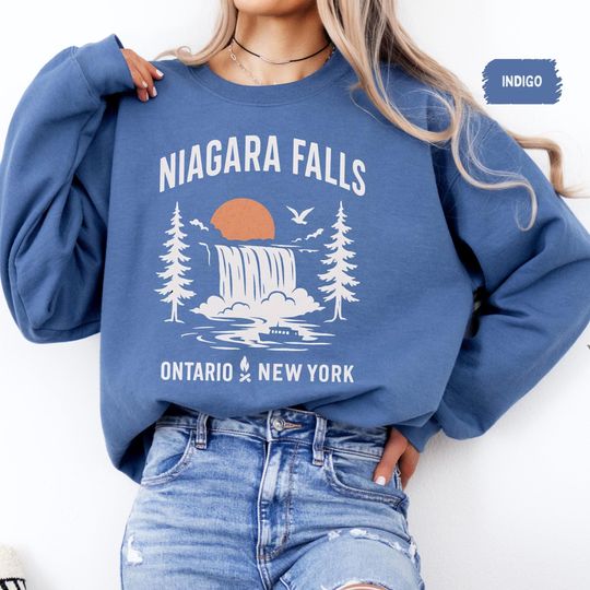 Niagara Falls Sweatshirt, Vacation Souvenir Jumper, Tourist Gift Travel Sweatshirt, Nature Lover Apparel, Ontario Canada, Buffalo