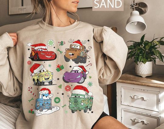 Discover Retro Disney Cars Christmas Shirt, Cars Movie Christmas Shirt, Lightning Mcqueen Shirt, Disney Christmas Shirt, Pixar Shirt, Cars Land Shirt