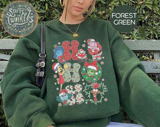 Discover Vintage Ho Ho Ho Inside Out Christmas Shirt, Inside Out Shirt, Mental Health Shirt, Emotion Team Christmas Tee, Cartoon Emotions Friends Tee