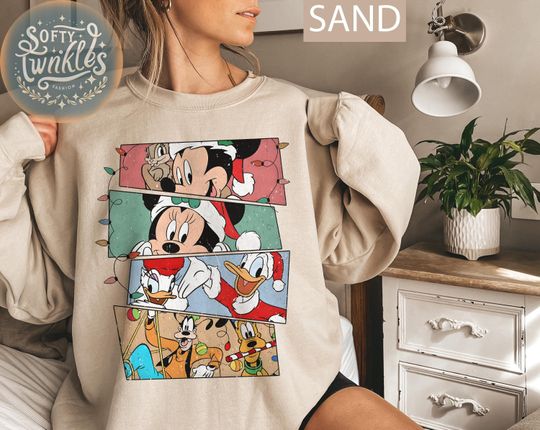 Discover Vintage Merry Christmas Mickey and Friends Shirt, Polaroid Mickey and Friends Christmas Shirt, Disney Christmas Shirt, Christmas Family Tees