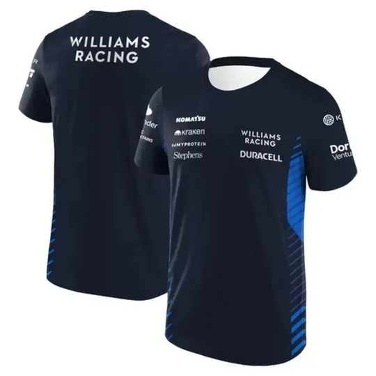Discover F1 Williams Racing T-shirt 2025 Latest Summer Men_s Print T-shirt Top