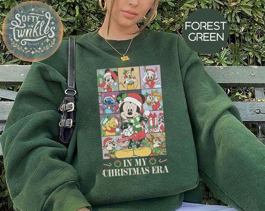 Discover Retro In My Christmas Era Disney Shirt, Mickey & Friends Christmas Shirt, WDW Mickey's Very Merry Christmas Party Sweatshirt, Disneyland Tee