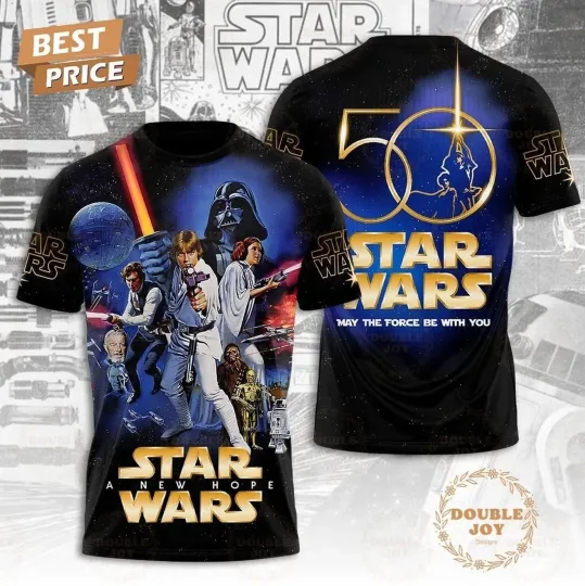 Discover Star Wars 50th Anniversary May The Force Be With You AOP T-Shirt