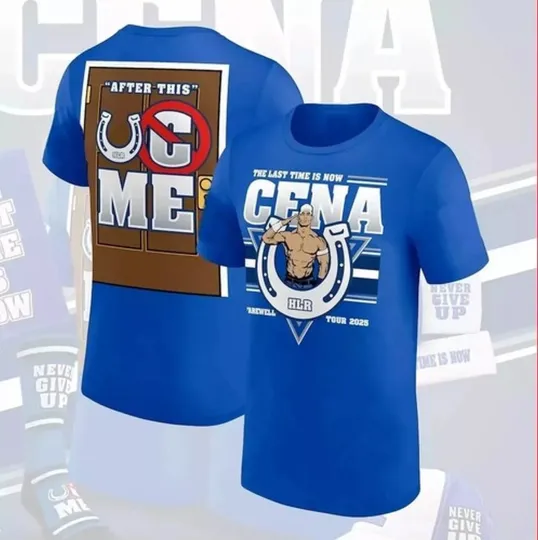 Discover Cena Farewell Tour 2025 Indianapolis T-Shirt Royal Blue Shirt