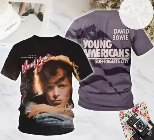 Discover David Bowie Young Americans Album Cover AOP 3D T-shirt