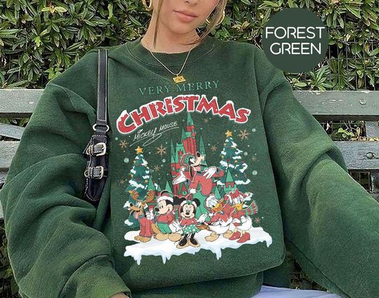 Discover Walt Disney World Mickey's Very Merry Christmas Party 2024 Shirt, Mickey and Friends Disney Christmas Sweatshirt, Disneyworld Xmas Matching