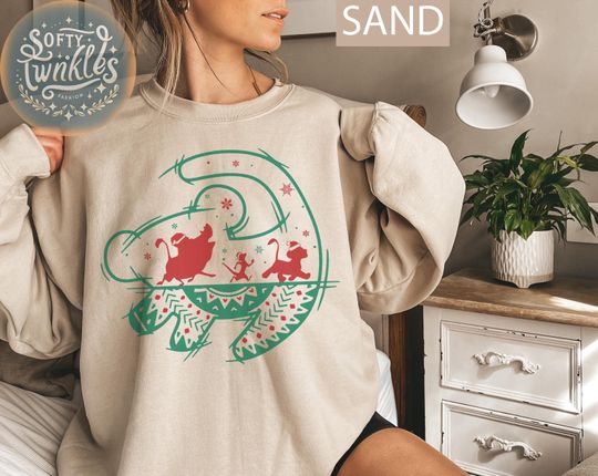 Vintage Lion King Santa Simba Timon Pumbaa Christmas Sweatshirts, Hakuna Matata Xmas Shirt, Animal Kingdom Xmas Shirt, Very Merry Xmas Sweater