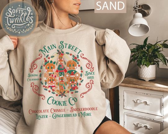 Discover Vintage Disney Mickey And Friends Group Baking Co Gingerbread Bakery Christmas Sweatshirts, Disneyland Very Merry Xmas Tee, Holiday Family Gift