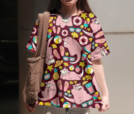 Slowpoke Tropical Summer T-Shirt Vintage Graphic T-Shirt