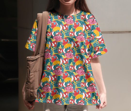 Magikarp 3D T-Shirt Tropical Summer Vintage Graphic Shirt Funny Gifts