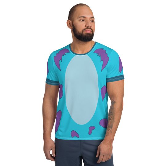 Discover Blue Monster Men's Athletic T-shirt