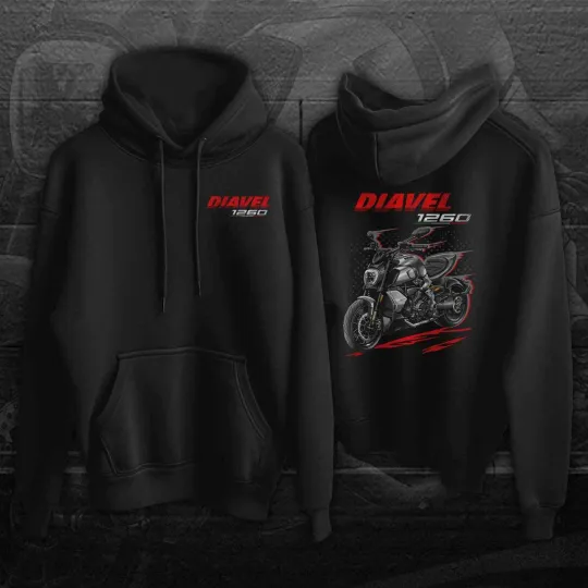 Discover Ducati Diavel 1260 Motorcycle Hoodie - Sweatshirt for Bikers