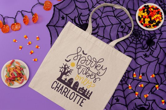 Discover Personalized Halloween Treat or Trick Candy Bag Halloween Candy Goodie Bag Kids Trick or Treat Bags Halloween candy bag Halloween Gift