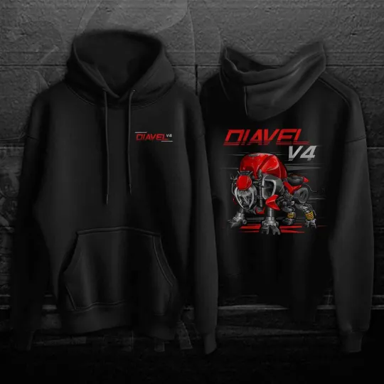 Discover Ducati Diavel V4 Motorcycle Hoodie Pullover for Cruiser Riders